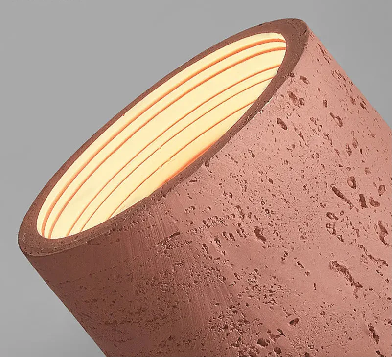 Suspension design minimaliste wabi-sabi en résine texturée