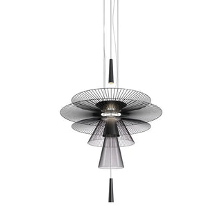 Suspension design LED moderne à disques métalliques
