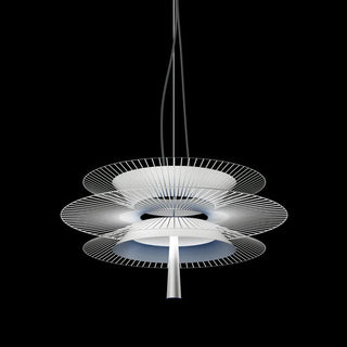 Suspension design LED moderne à disques métalliques