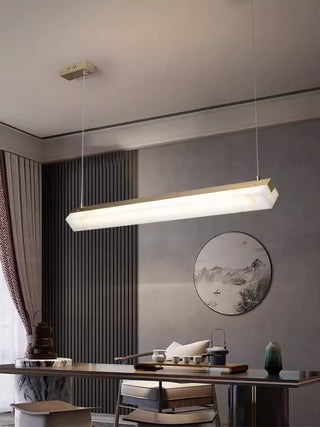 Suspension LED design moderne en marbre et métal
