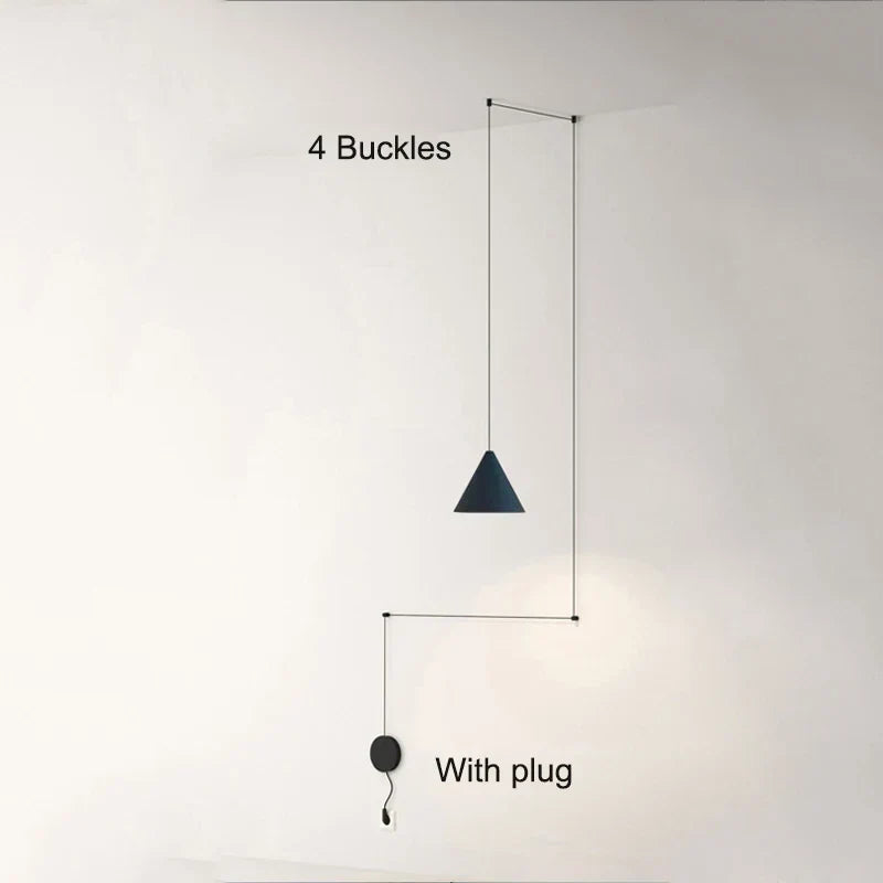 Suspension design moderne métal noir minimaliste