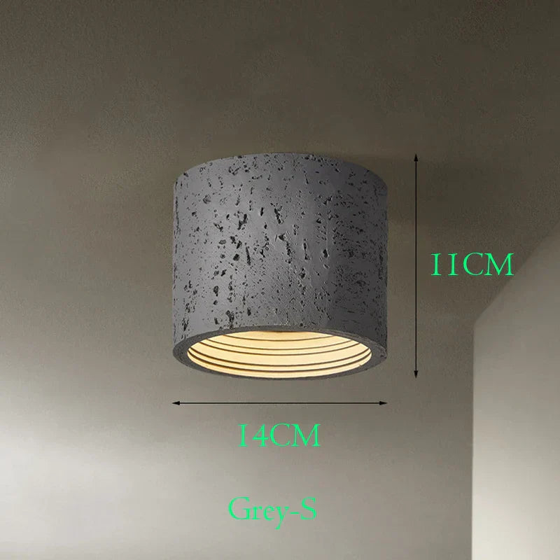 Suspension design minimaliste wabi-sabi en résine texturée