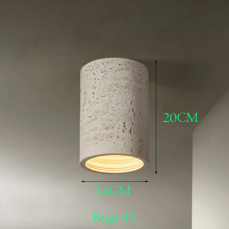 Suspension design minimaliste wabi-sabi en résine texturée