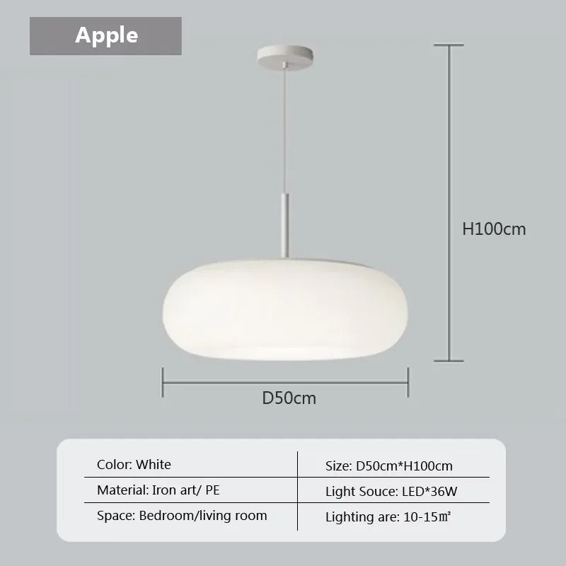 Suspension moderne verre blanc design nuage lumineux