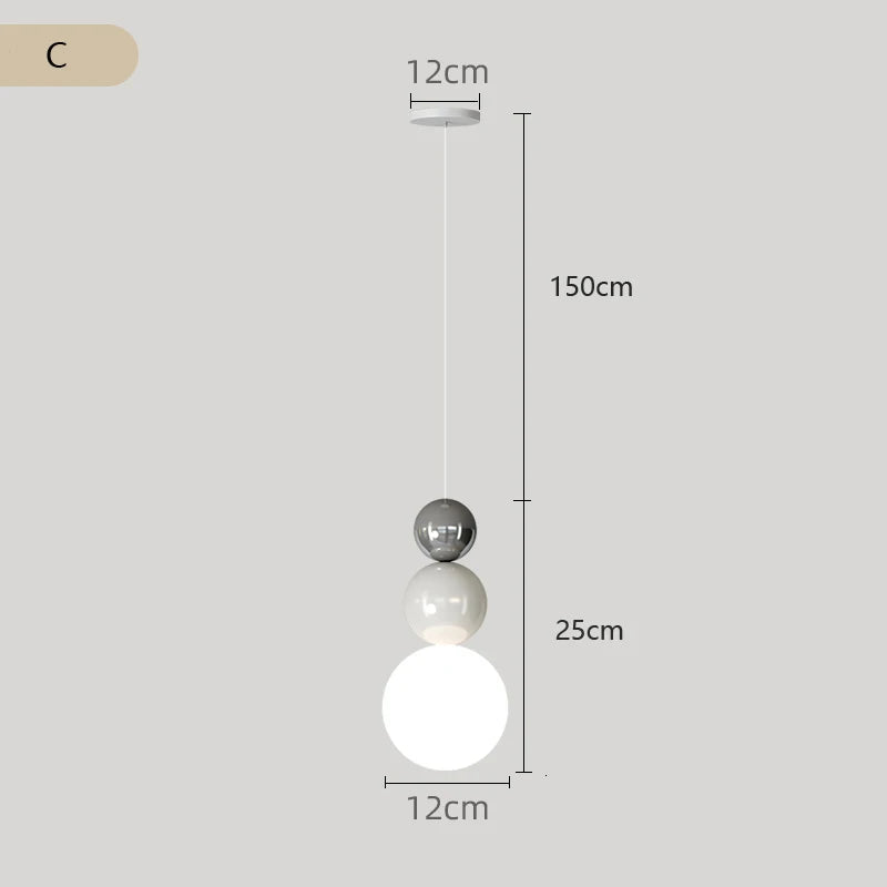 Suspension moderne minimaliste en métal cuivré