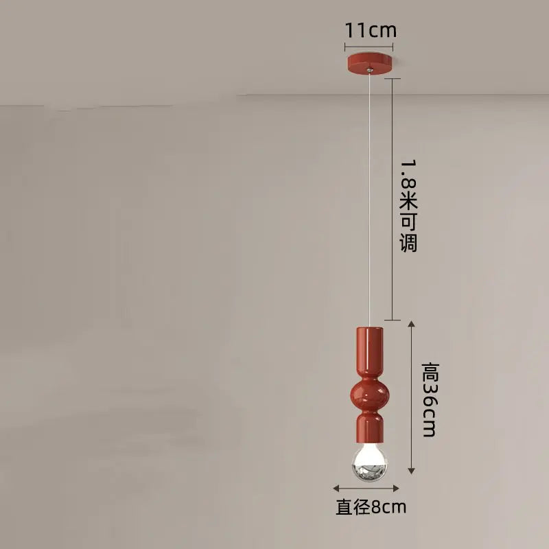 Suspension design moderne en verre coloré scandinave