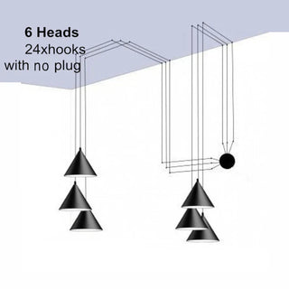 Suspension design moderne métal noir minimaliste