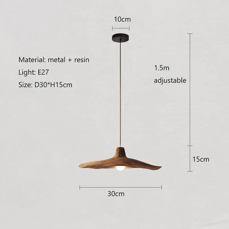 Suspension japonaise vintage en résine tressée