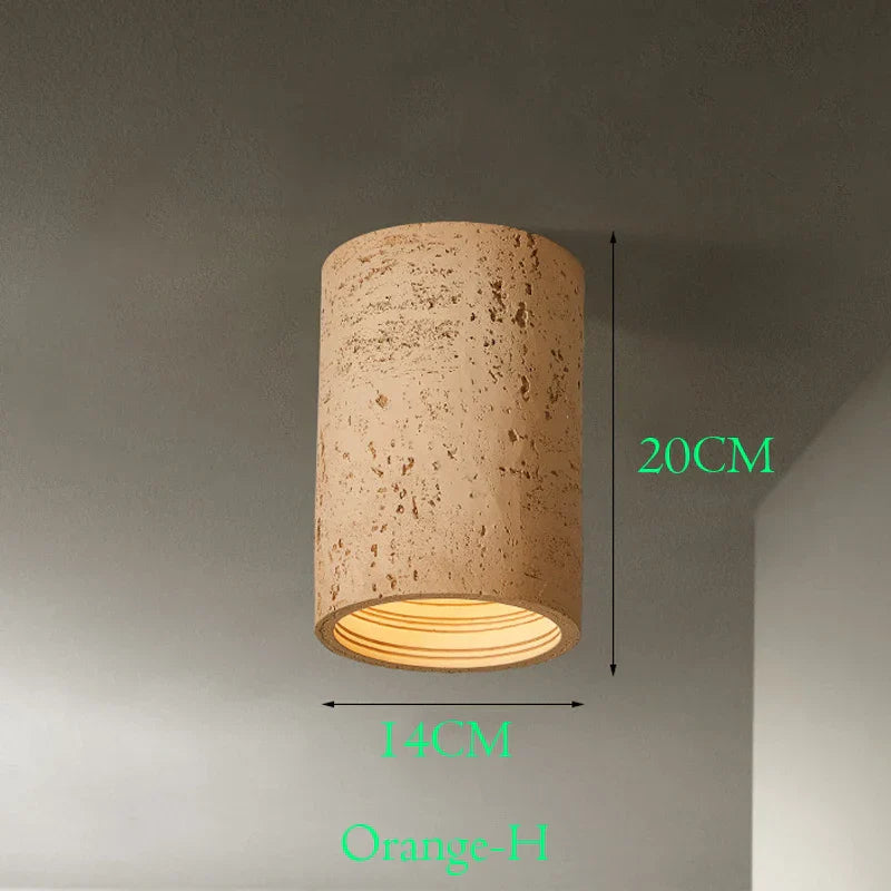 Suspension design minimaliste wabi-sabi en résine texturée