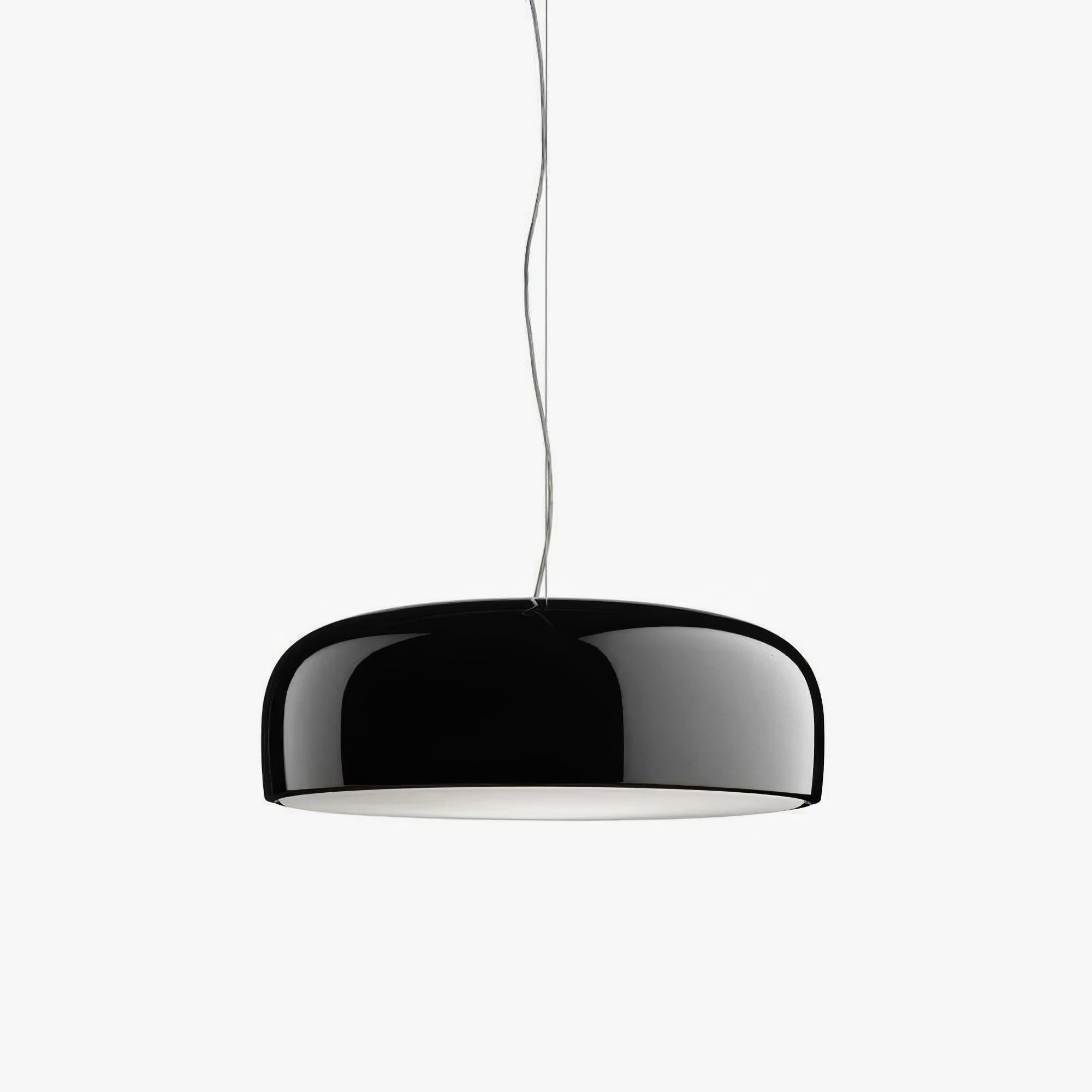 Suspension design moderne en métal noir brillant