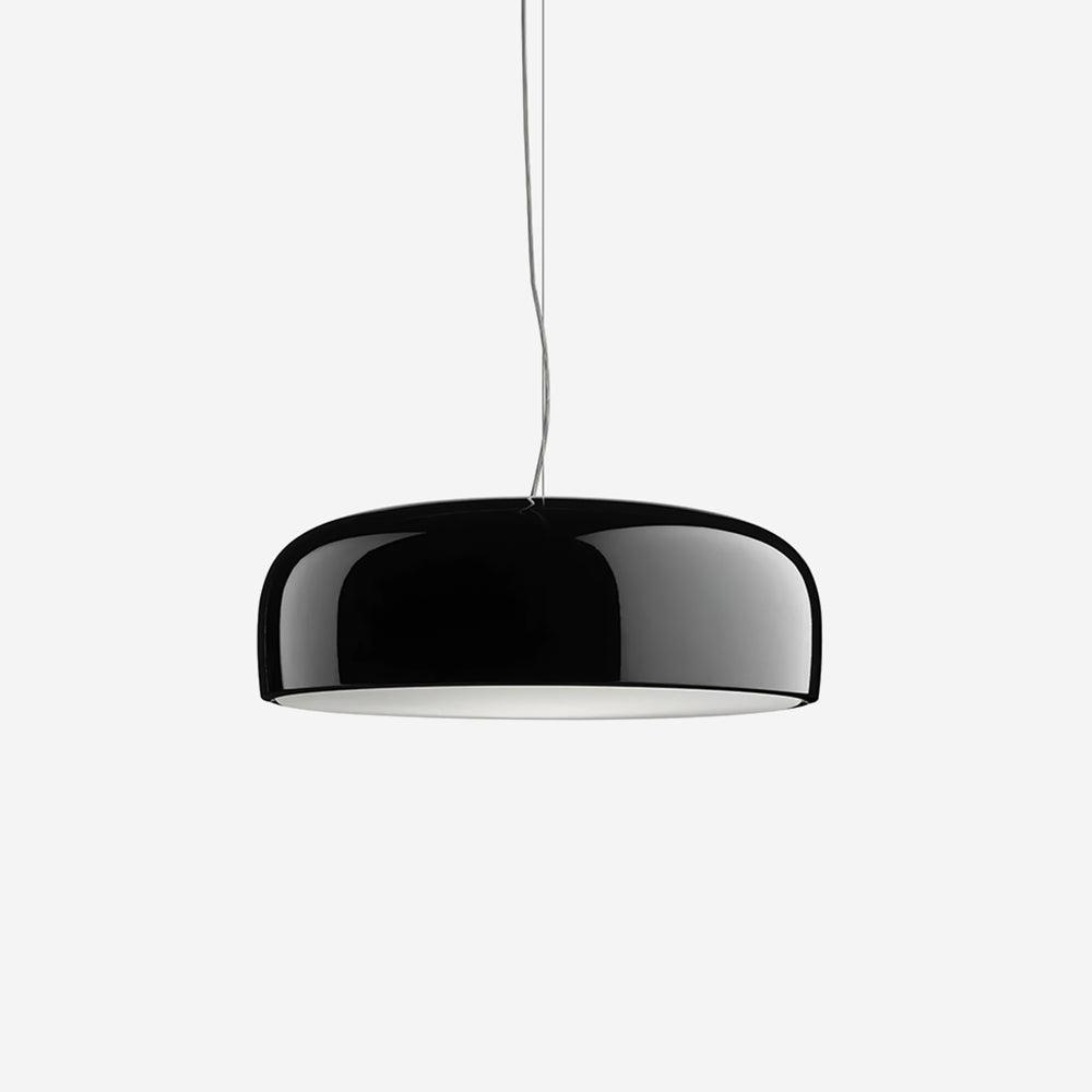 Suspension design moderne en métal noir brillant