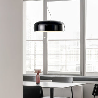 Suspension design moderne en métal noir brillant