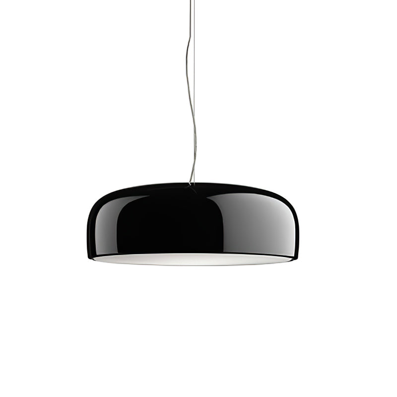 Suspension design moderne en métal noir brillant