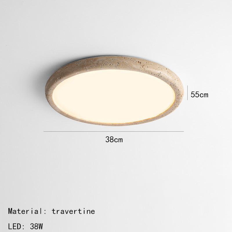 Plafonnier LED moderne en pierre naturelle kaki