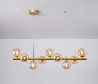Suspension moderne design verre et métal doré