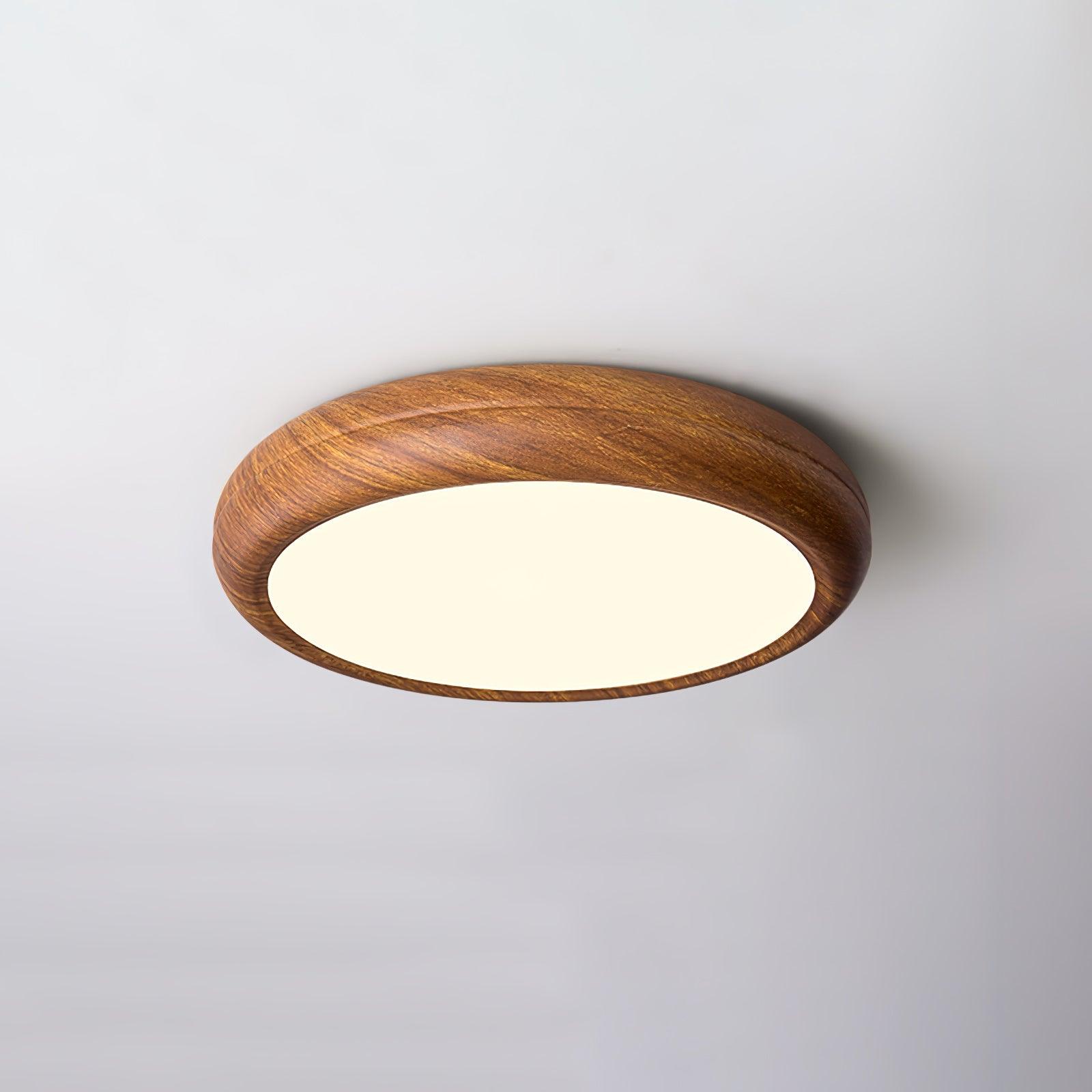 Plafonnier LED scandinave en bois naturel moderne