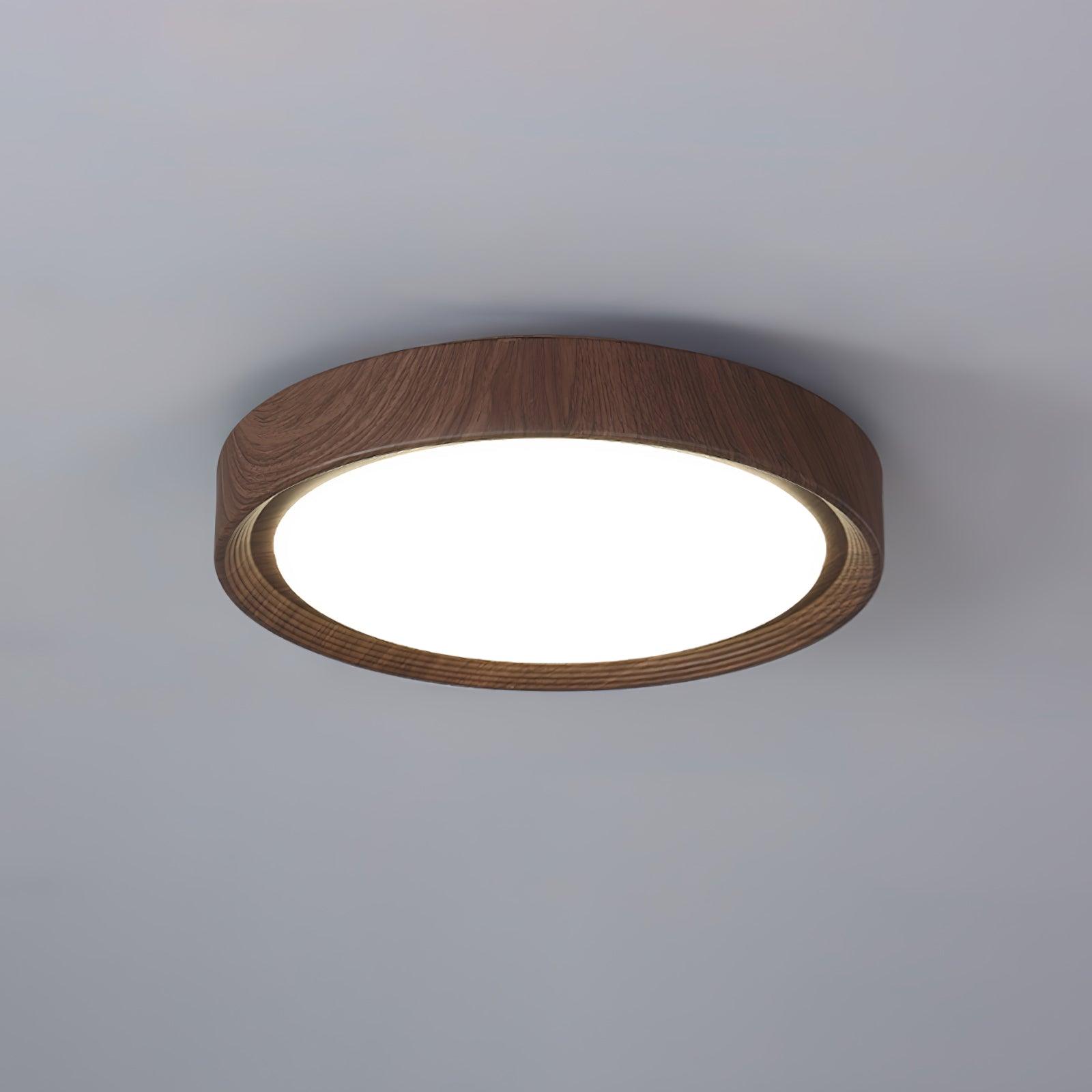 Plafonnier LED scandinave en bois naturel moderne