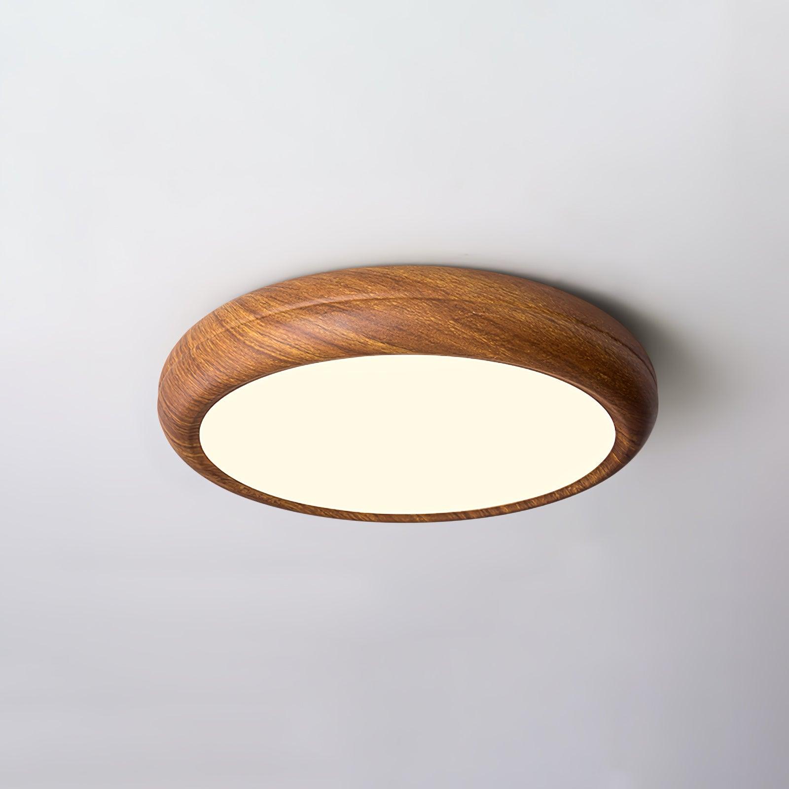 Plafonnier LED scandinave en bois naturel moderne