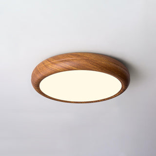 Plafonnier LED scandinave en bois naturel moderne