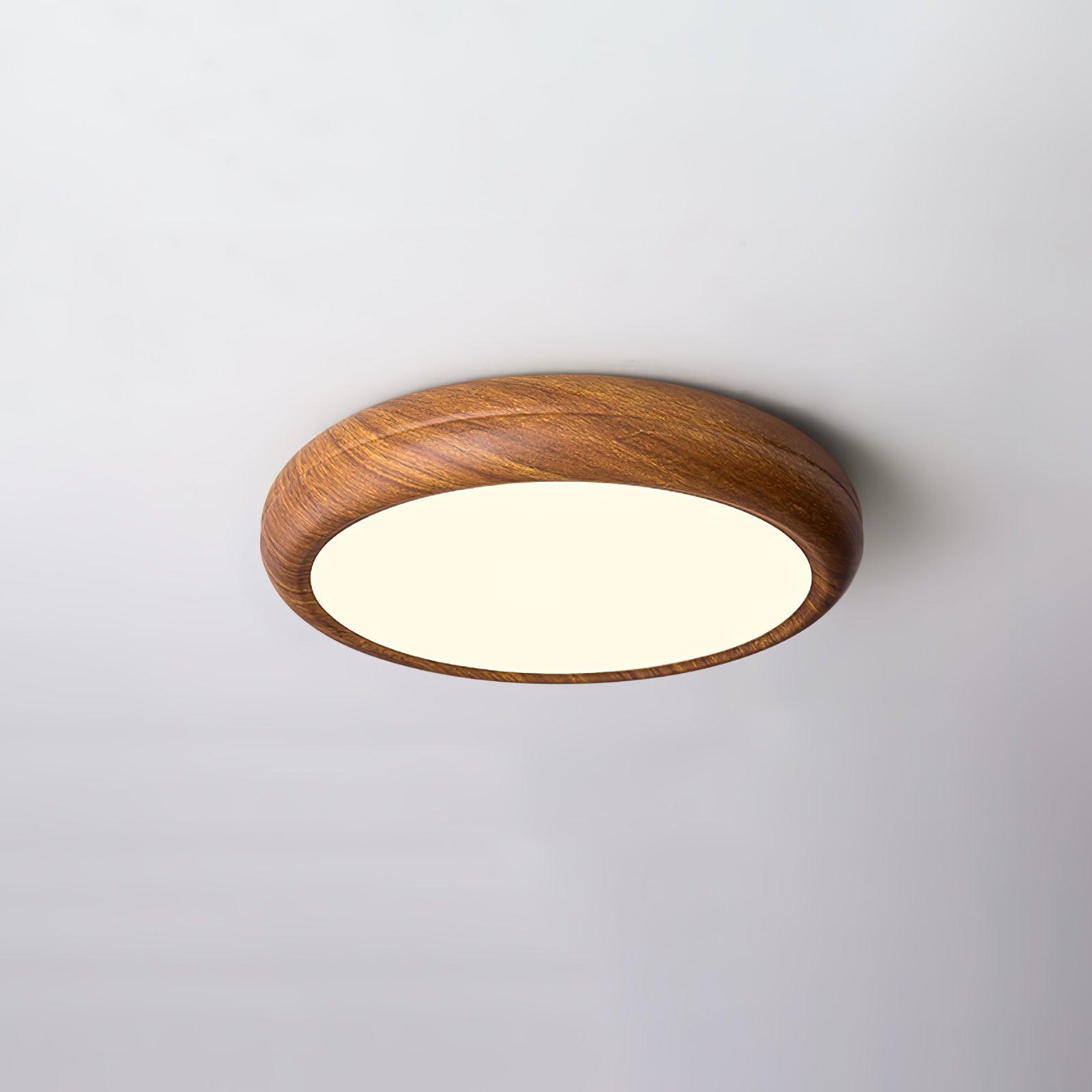 Plafonnier LED scandinave en bois naturel moderne