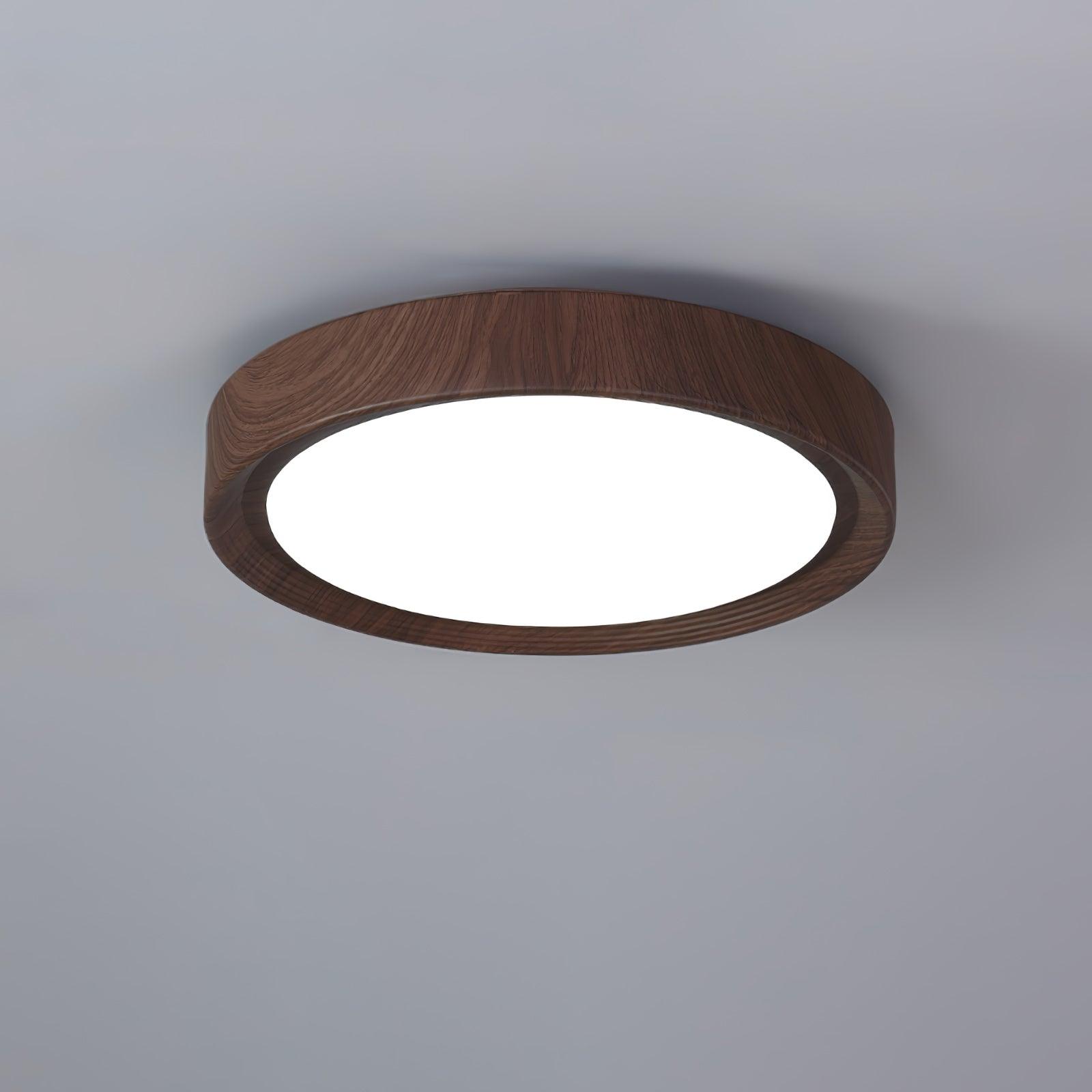 Plafonnier LED scandinave en bois naturel moderne