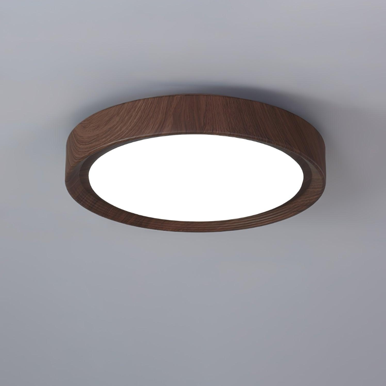 Plafonnier LED scandinave en bois naturel moderne