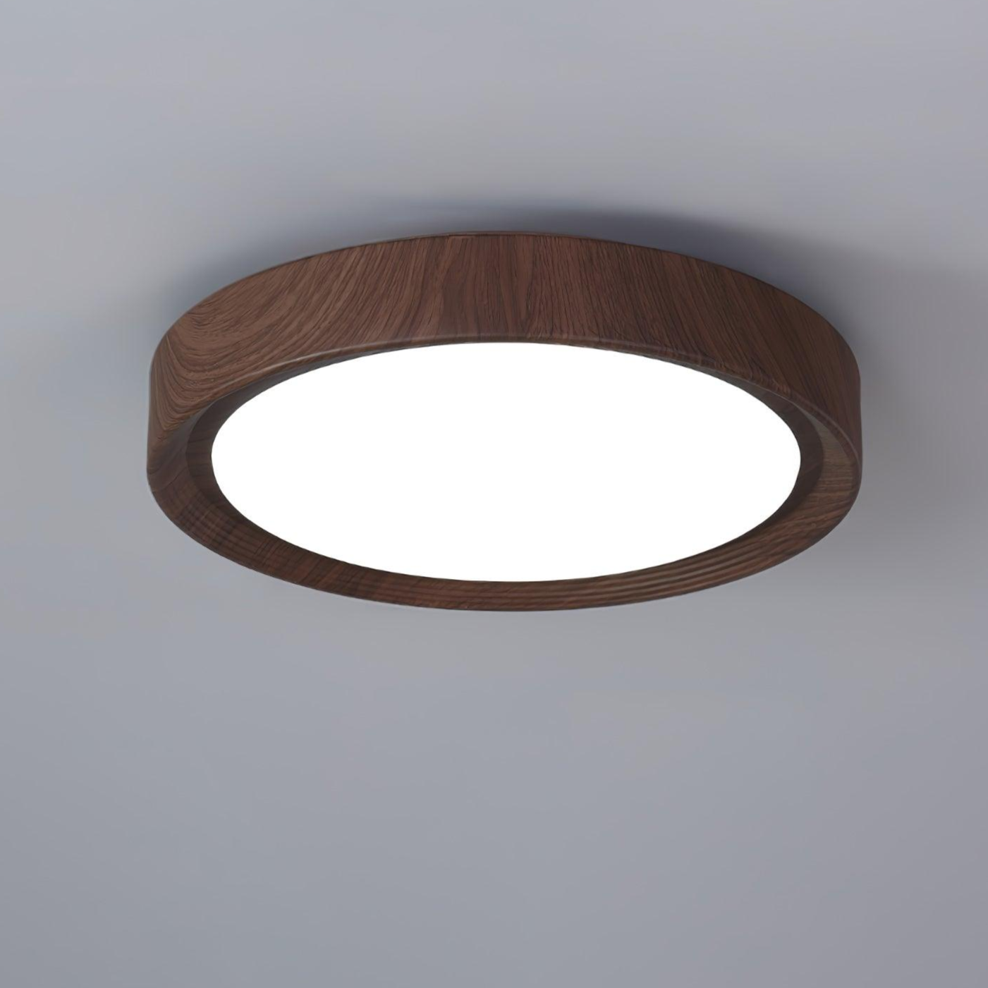Plafonnier LED scandinave en bois naturel moderne