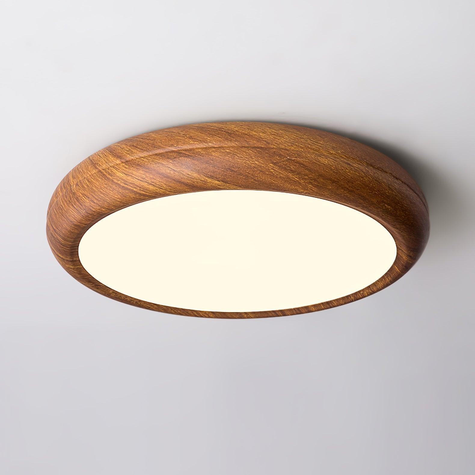 Plafonnier LED scandinave en bois naturel moderne