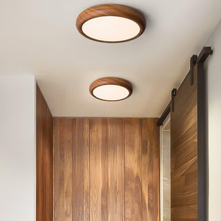 Plafonnier LED scandinave en bois naturel moderne
