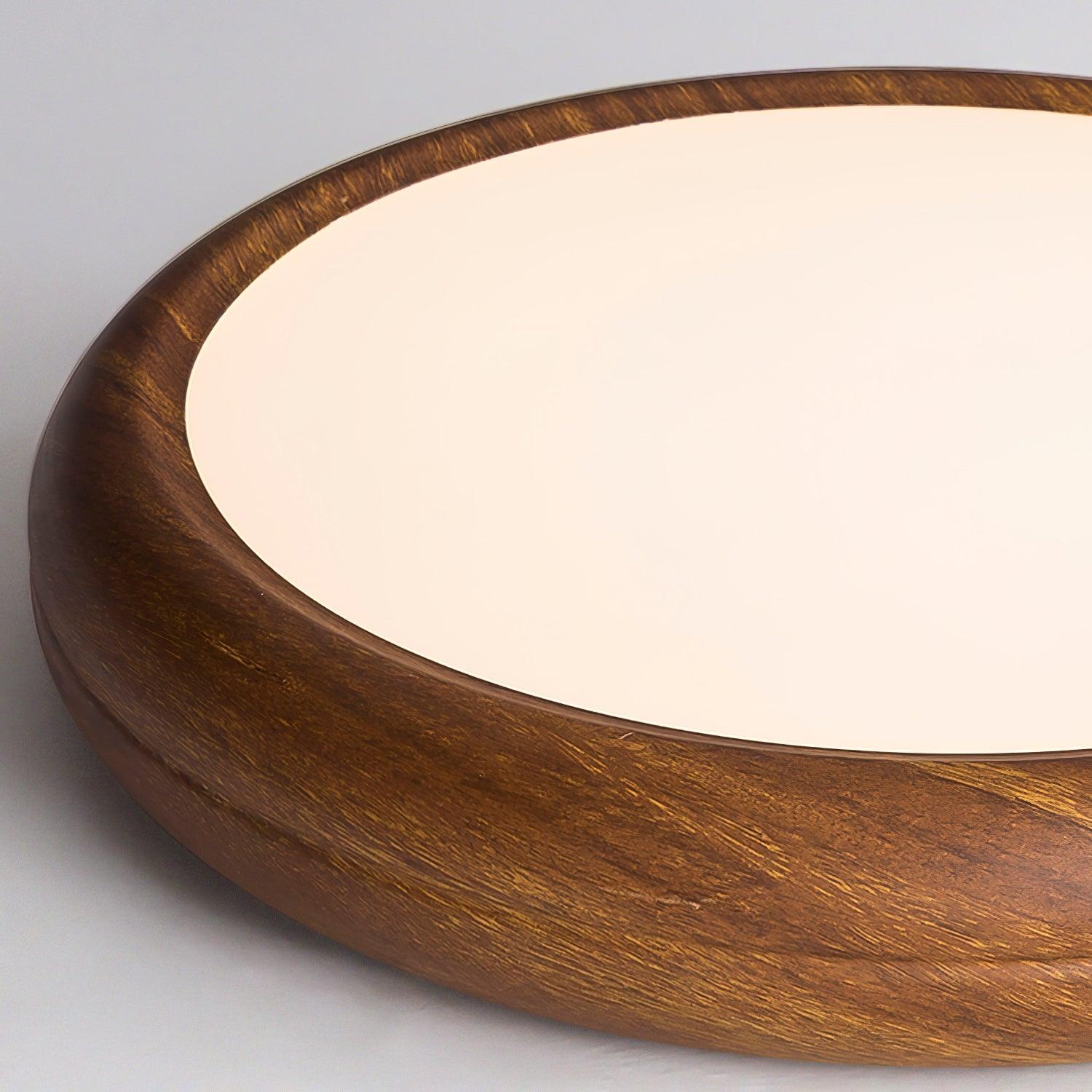 Plafonnier LED scandinave en bois naturel moderne