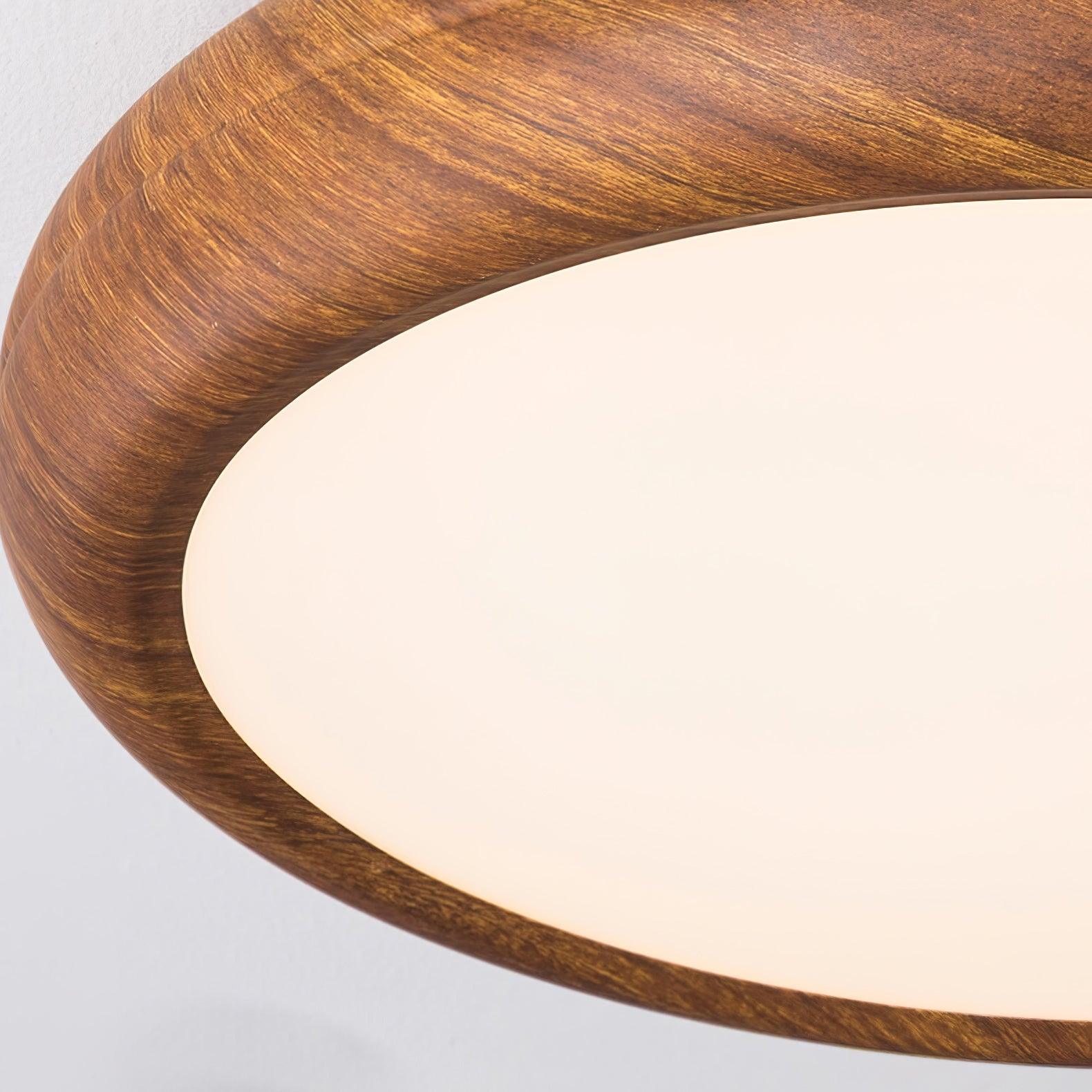 Plafonnier LED scandinave en bois naturel moderne