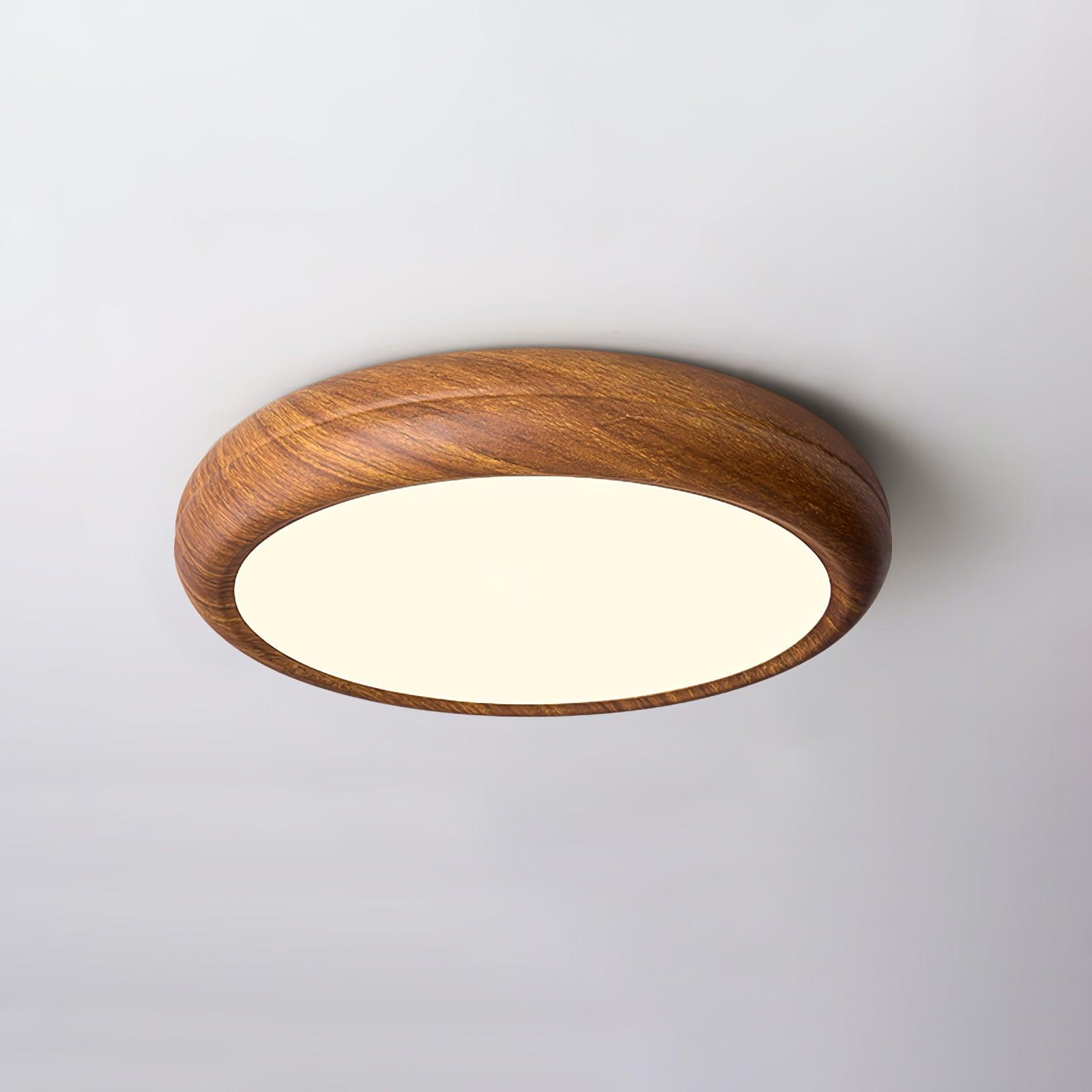 Plafonnier LED scandinave en bois naturel moderne