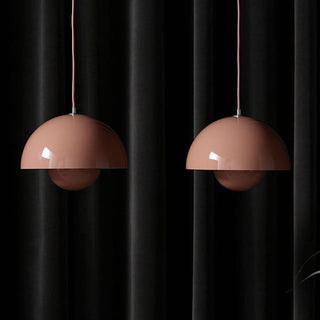 Suspension design demi-sphère métal contemporaine