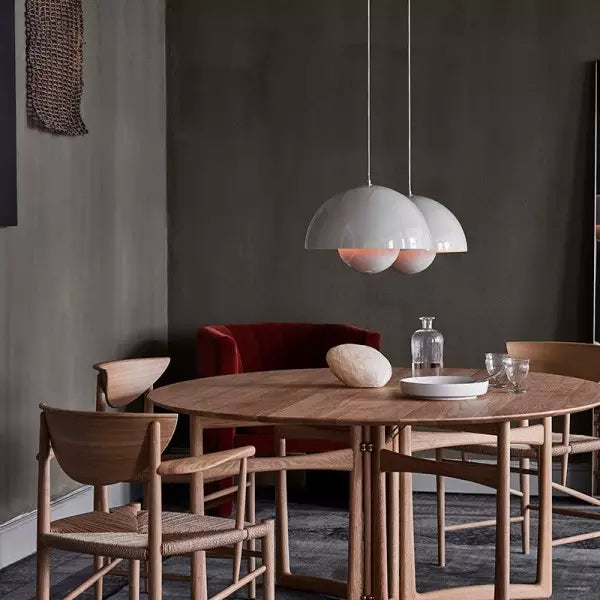 Suspension design demi-sphère métal contemporaine