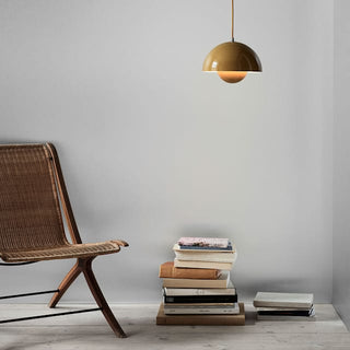 Suspension design demi-sphère métal contemporaine