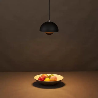 Suspension design demi-sphère métal contemporaine
