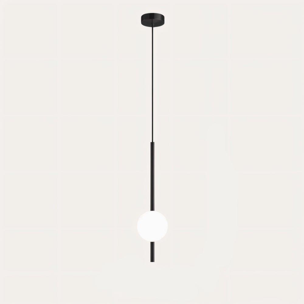 Suspension moderne dorée deux globes en verre