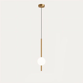 Suspension moderne dorée deux globes en verre