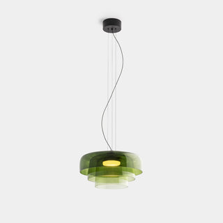 Suspension moderne en verre multicouche LED design