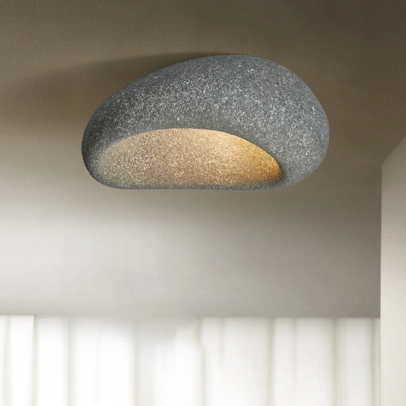 Plafonnier design japonais Wabi-Sabi en résine