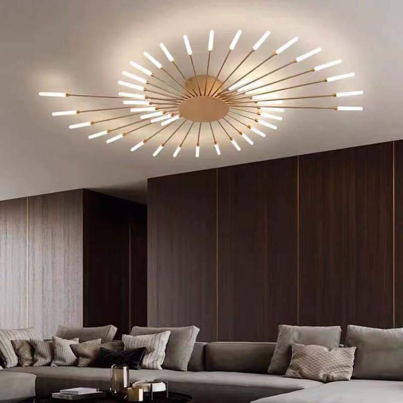 Plafonnier LED design moderne rayons lumineux