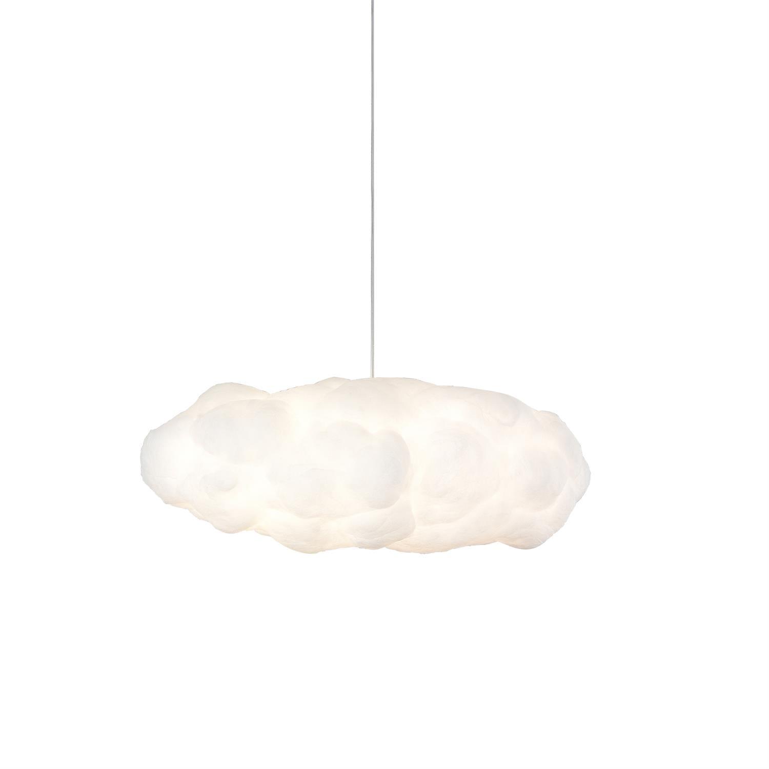 Suspension design nuage lumineux en fibre moderne
