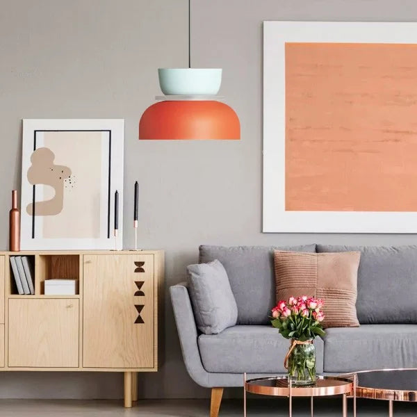 Suspension design scandinave colorée style macaron