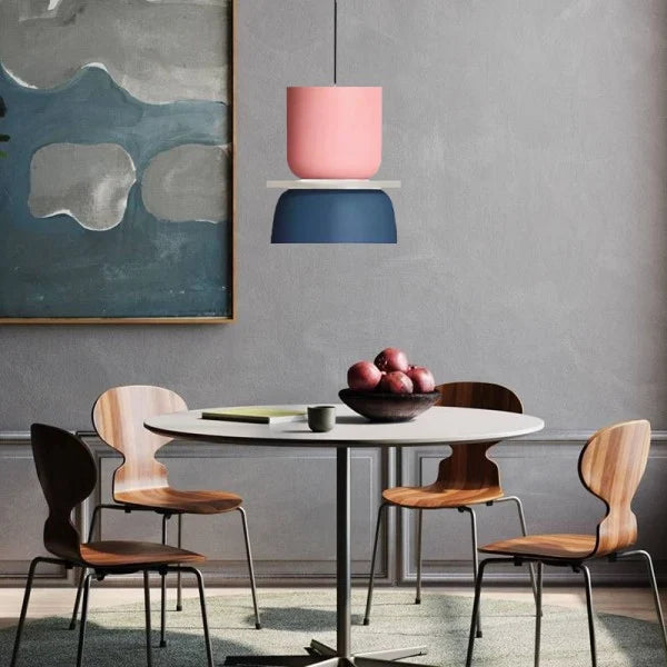 Suspension design scandinave colorée style macaron