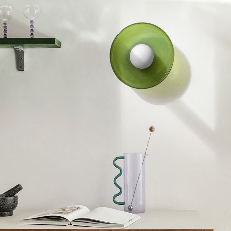 Plafonnier design moderne en verre coloré Sorlin
