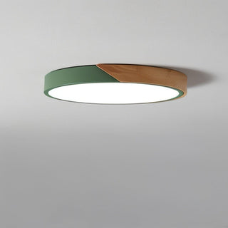 Plafonnier LED design bois et métal