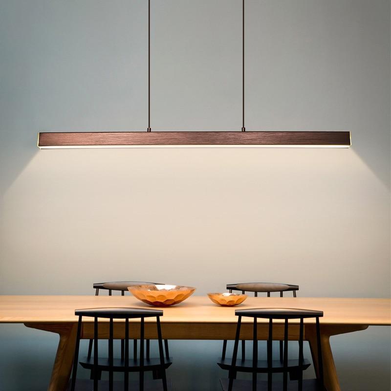 Suspension LED design moderne en métal noir