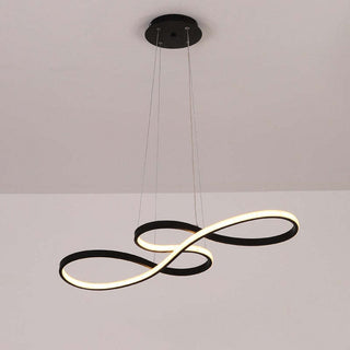 Suspension LED design infini en métal doré moderne