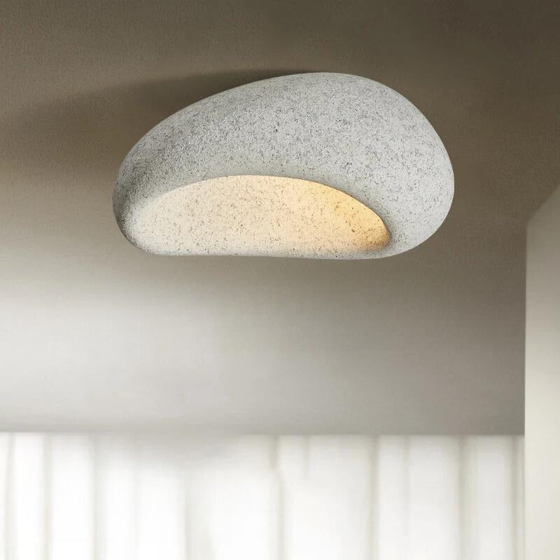 Plafonnier design japonais Wabi-Sabi en résine