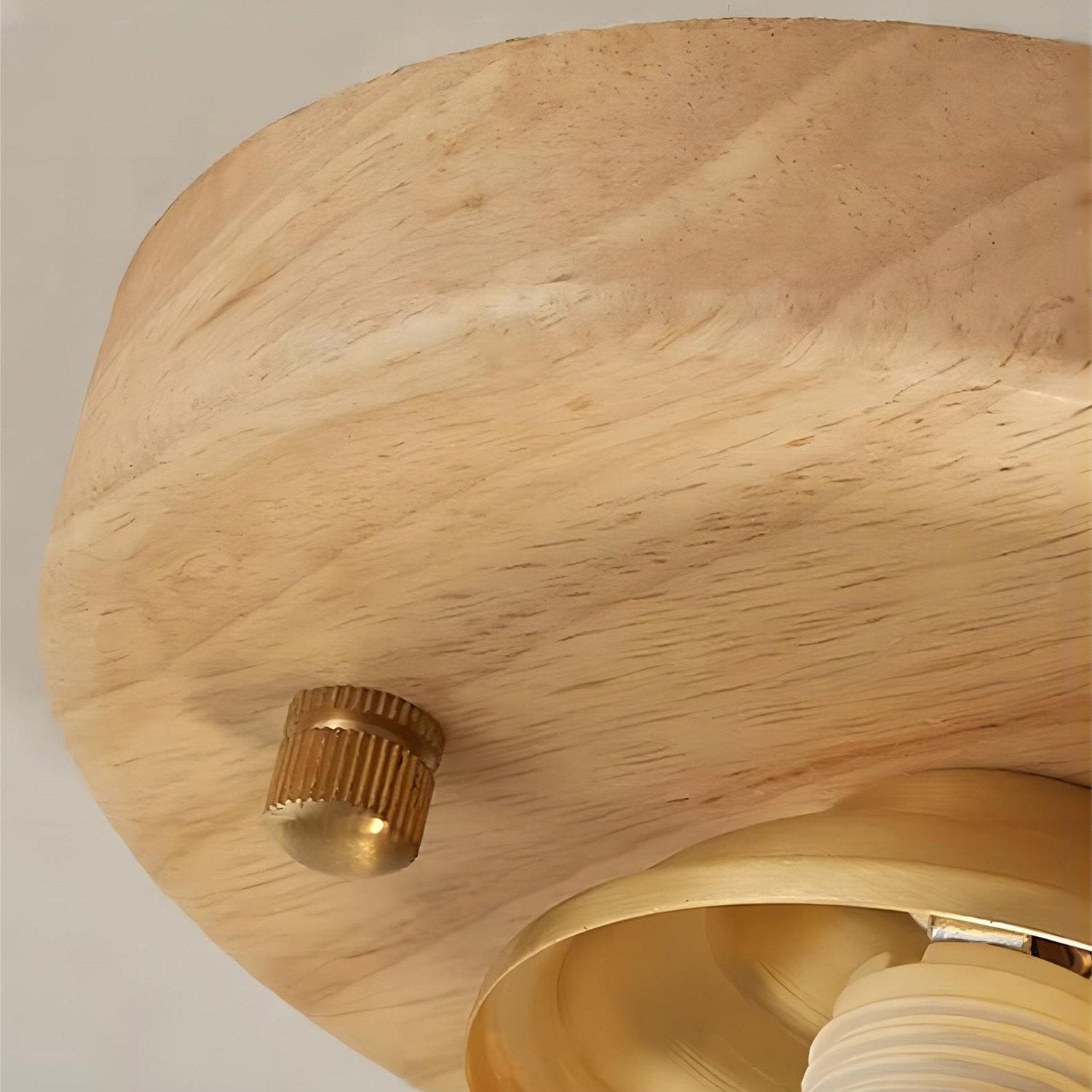 Plafonnier japonais design bois et verre dépoli